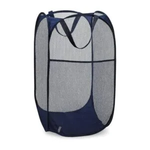 Mesh Pop Up Laundry Hamper - Navy Blue