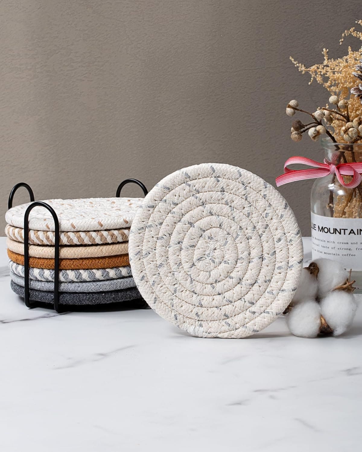 Drink Coasters with Holder - 5